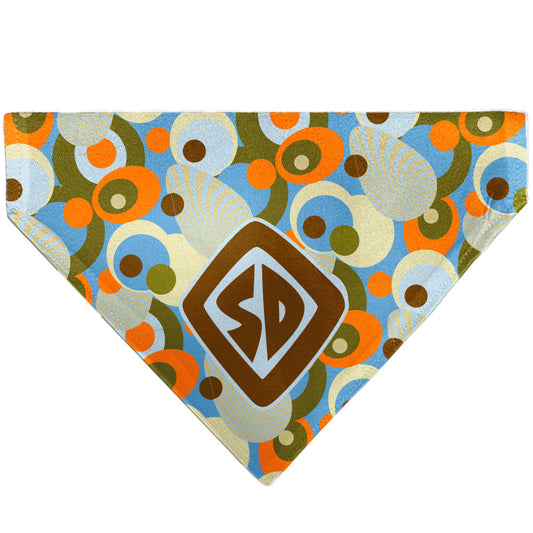 Pet Bandana - Scooby Doo SD Dog Tag Retro Dots Multi Color