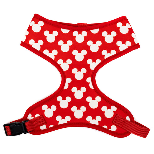 Pet Harness - Mickey Mouse Ears  Icon All Over Red/White