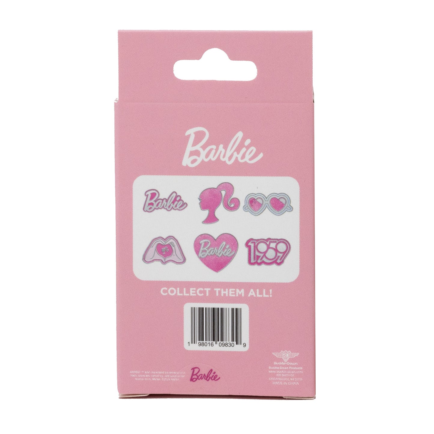 Barbie Mystery Enamel Pin Blind Box Series, Barbie Hand Heart, Barbie 1959 Logo, Barbie Ponytail Silhouette, Barbie Signature, Barbie Heart Sunglasses, or Barbie Heart Signature