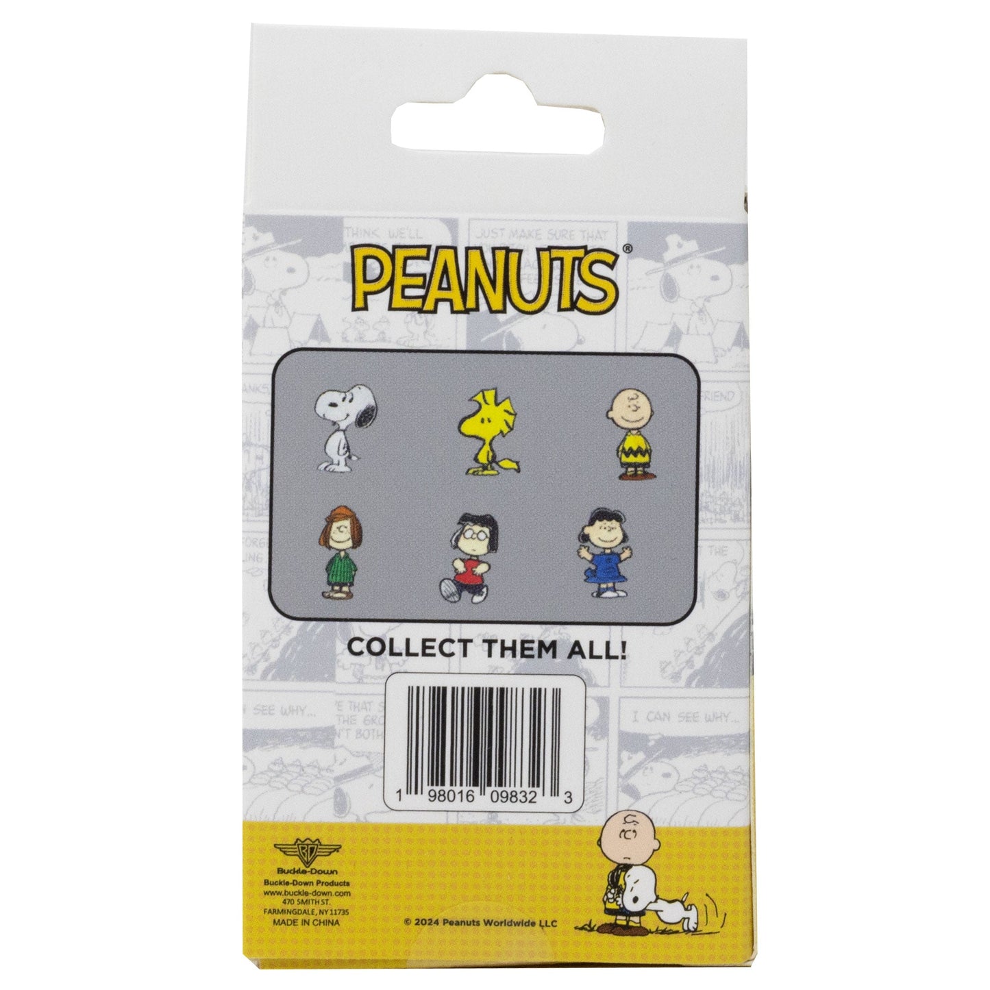 Peanuts Mystery Enamel Pin Blind Box Series, Charlie Brown, Lucy, Marcie, Peppermint Patty, Snoopy or Woodstock