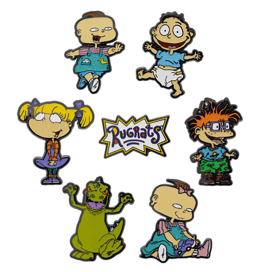 Rugrats Mystery Enamel Pin Blind Box Series, Tommy Pickles, Chuckie Finster, Angelica Pickles, Phil DeVille, Lil DeVille, Reptar, or the Rugrats Title Logo