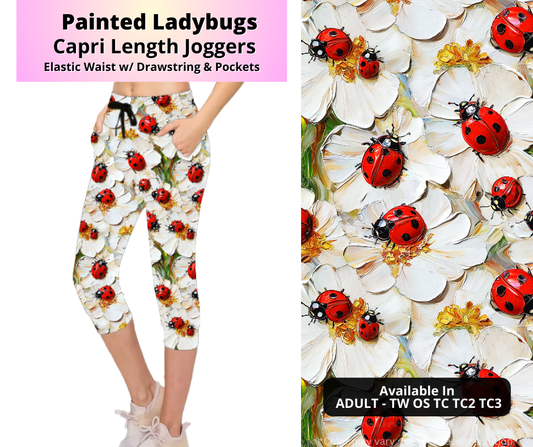 Preorder! Closes 4/2. ETA July. Painted Ladybugs Jogger Capri