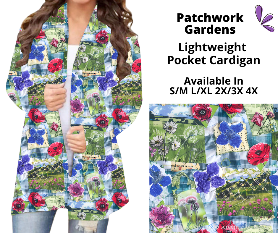 Preorder! Closes 3/5. ETA June. Patchwork Gardens Pocket Cardigan