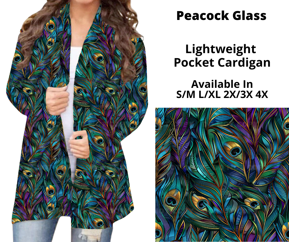 Preorder! Closes 10/28. ETA Dec. Peacock Glass Pocket Cardigan