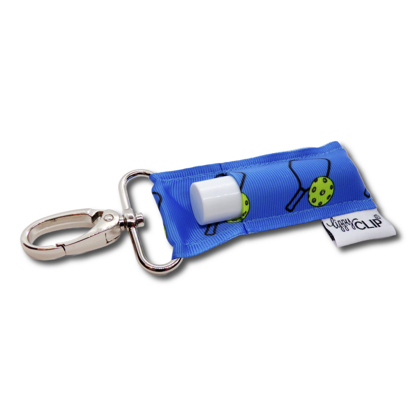 Pickleball on Blue LippyClip® Lip Balm Holder