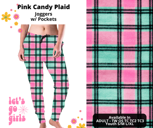 Preorder! Closes 12/16. ETA Feb. Pink Candy Plaid Joggers