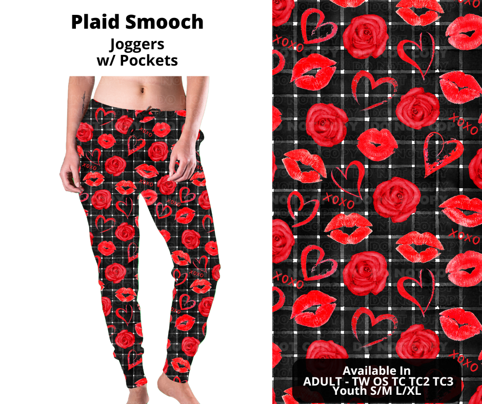 Preorder! Closes 11/28. ETA Feb. Plaid Smooch Joggers