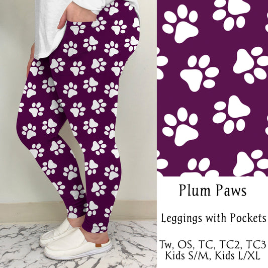 Plum Paw Leggings w/ Pockets