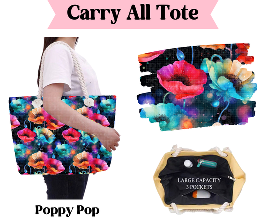 Preorder! Closes 3/31. ETA June. Poppy Pop Carry All Tote