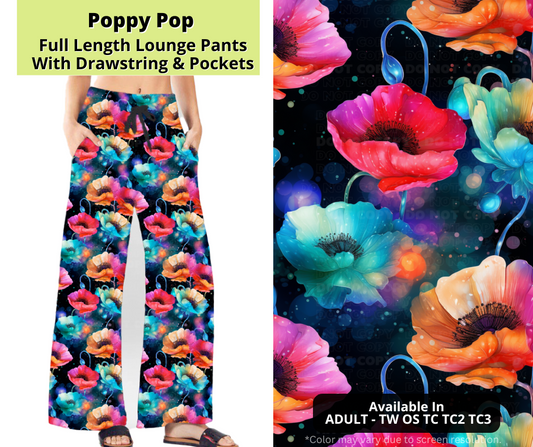 Preorder! Closes 3/24. ETA June. Poppy Pop Full Length Lounge Pants