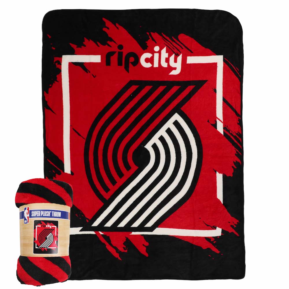 Portland Trail Blazers Micro Raschel Throw Blanket 50" x 60"