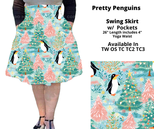 Pretty Penguins Swing Skirt