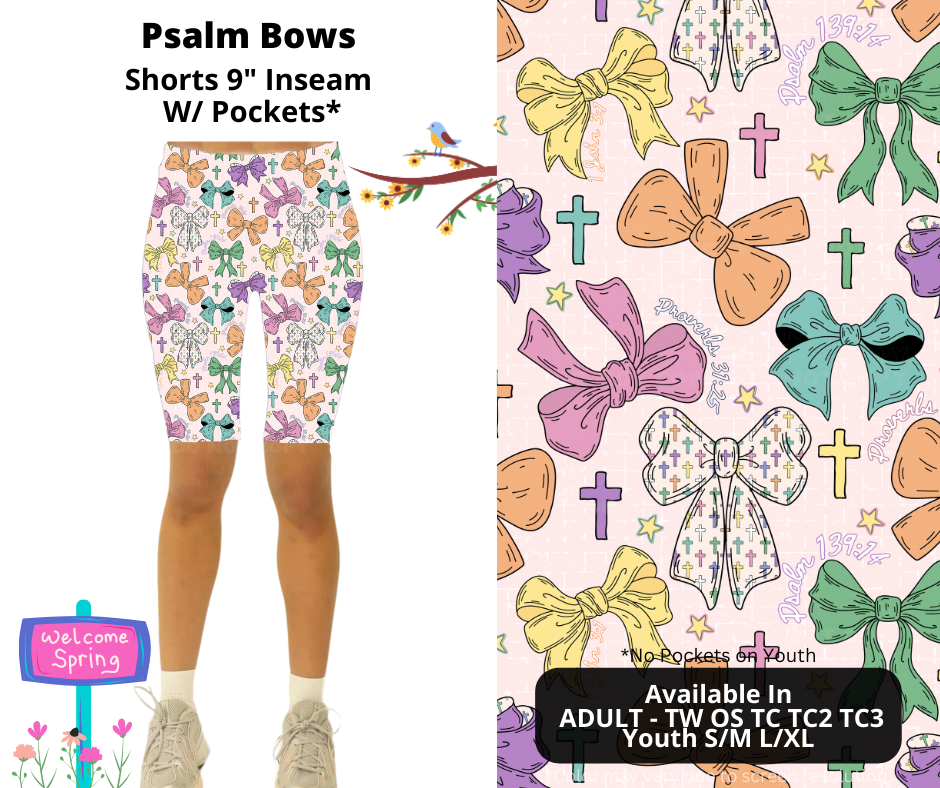 Preorder! Closes 1/22. ETA April. Psalm Bows Jamaica Shorts w/wo Pockets