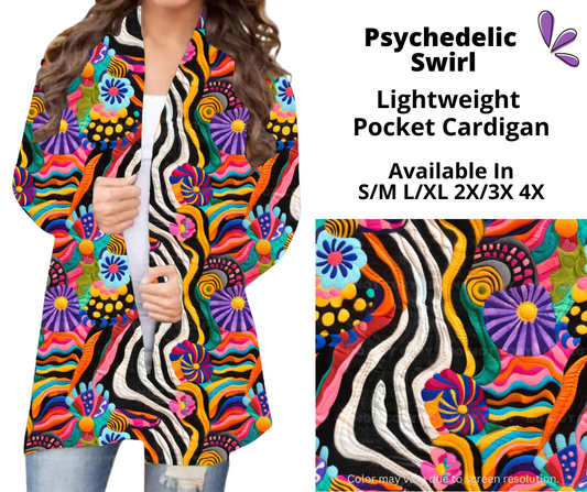 Preorder! Closes 3/5. ETA June. Psychedelic Swirl Pocket Cardigan