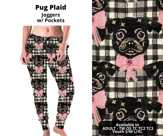 Pug Plaid Joggers