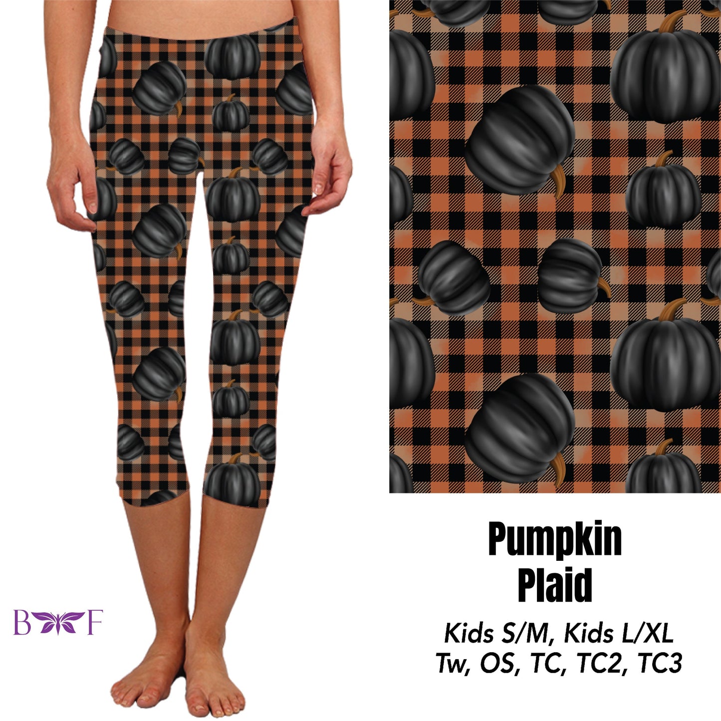 Pumpkin Plaid Leggings