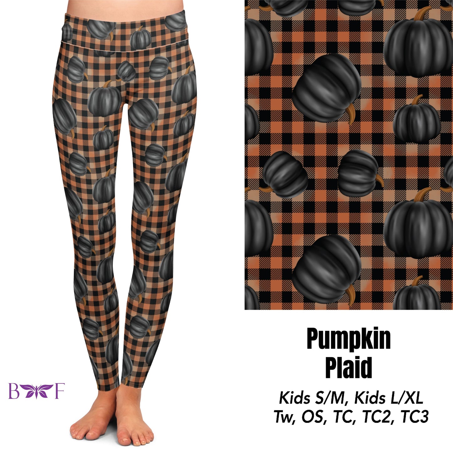 Pumpkin Plaid Leggings