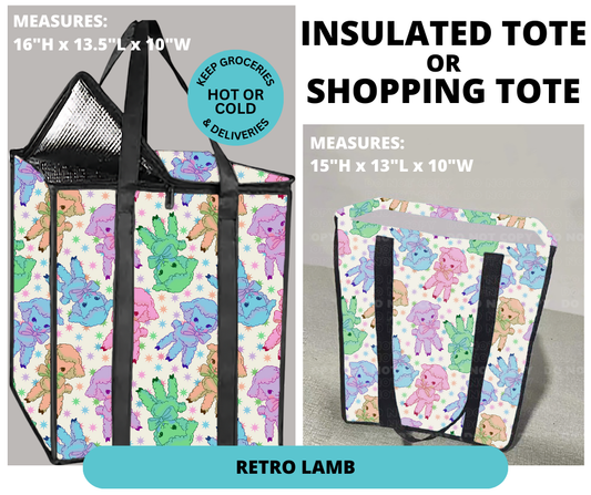 Preorder! Closes 12/30. ETA March. Retro Lamb Shopping or Insulated Tote