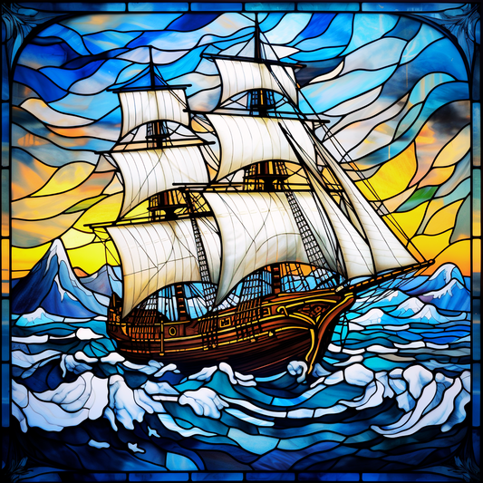 Radiance Sailing the Seas Stained Glass Diamond Art Kit