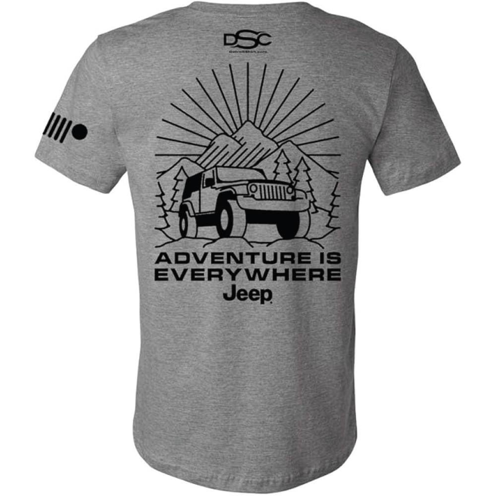 Mens Jeep® Wrangler Burst T-Shirt - Triblend Grey