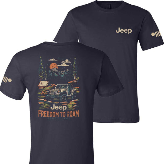 Mens Jeep® Freedom To Roam T-Shirt - Navy Blue