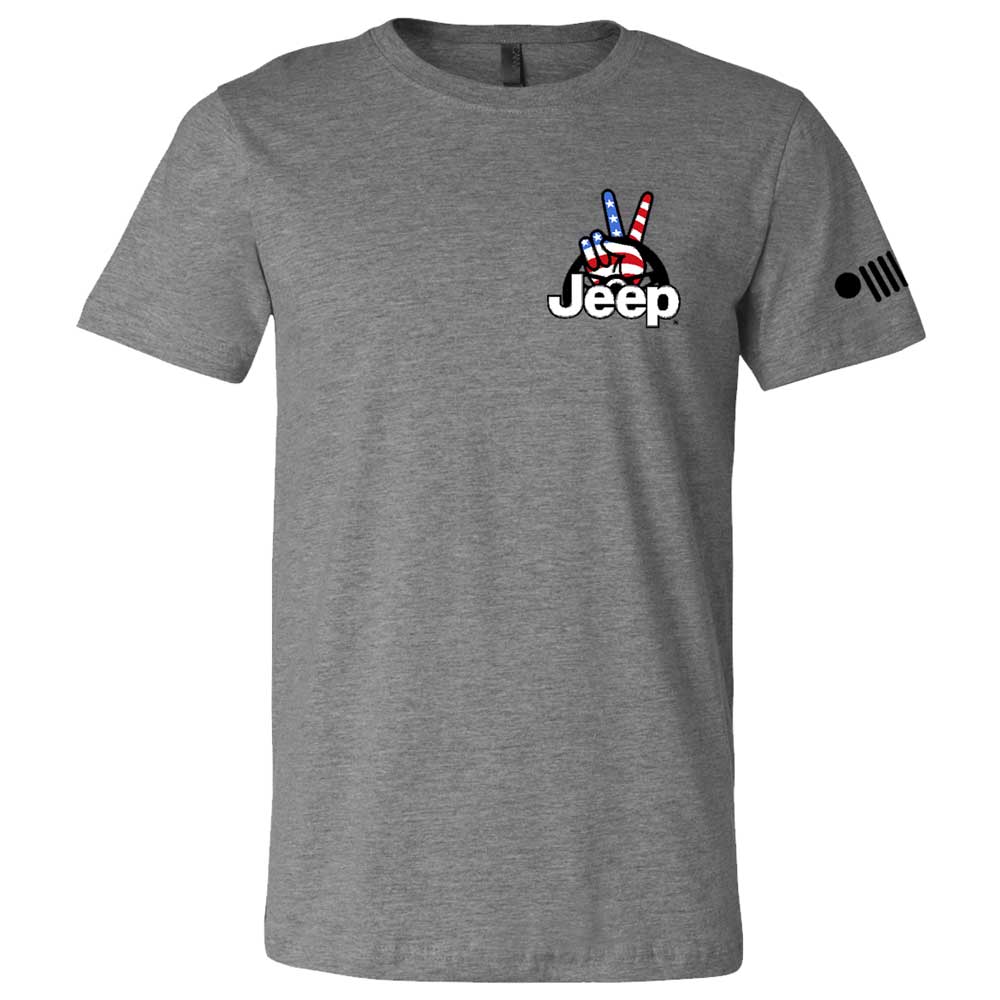 Mens Jeep® Wave USA T-Shirt - Graphite Heather