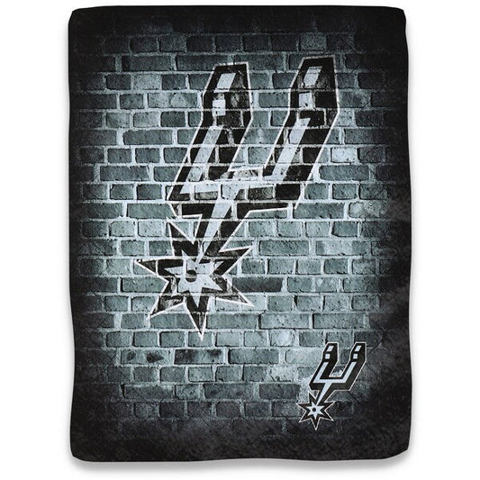 San Antonio Spurs Street Raschel Throw Blanket 60" x 80"