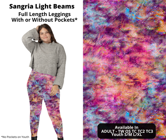 Preorder! Closes 12/2. ETA Feb. Sangria Light Beams Full Length Leggings w/wo Pockets