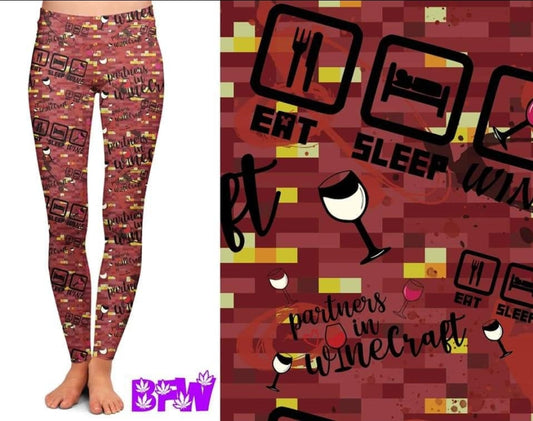 Wine Craft leggings