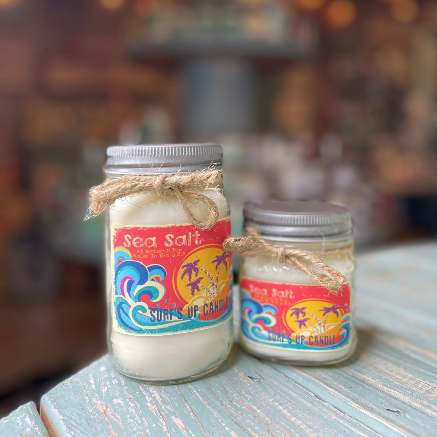 Sea Salt Mason Jar Candle - Vintage Collection