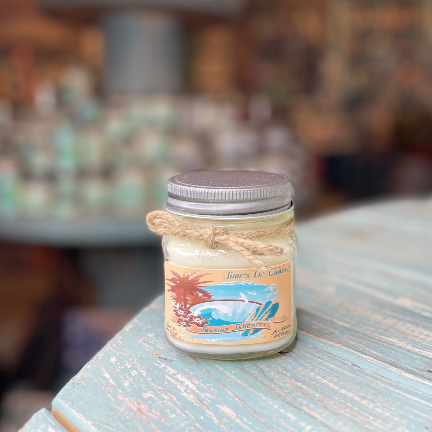 Seaside Serenity Mason Jar Candle - Vintage Collection