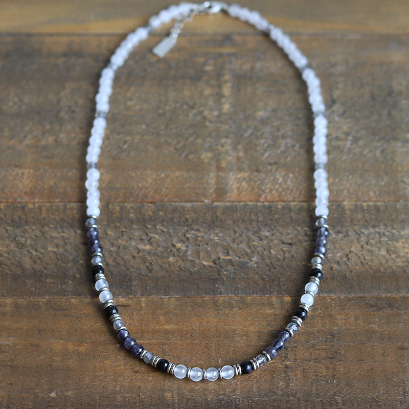 "Miracles" Selenite and Shungite Delicate Necklace