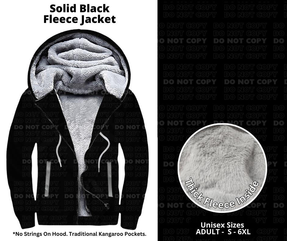 Preorder! Closes 10/21. ETA Jan. Solid Black Jackets