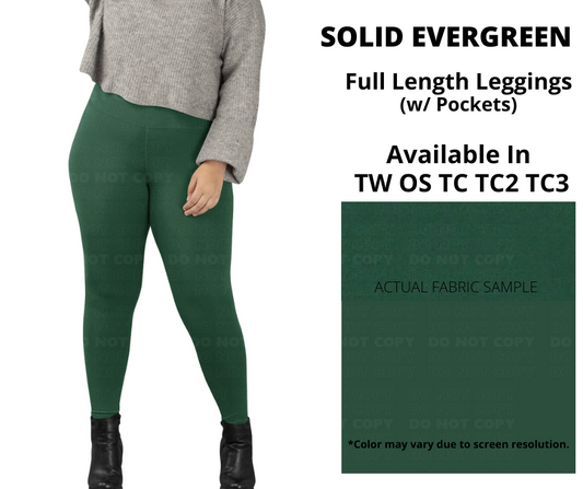 Solid Evergreen Full Length w/ Pockets