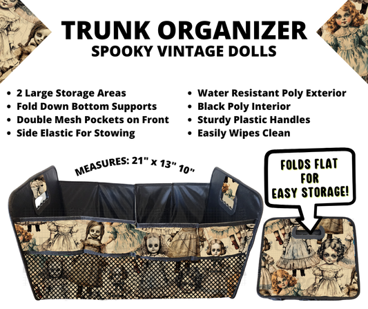 Preorder! Closes 3/10. ETA June. Spooky Vintage Dolls Trunk Organizer