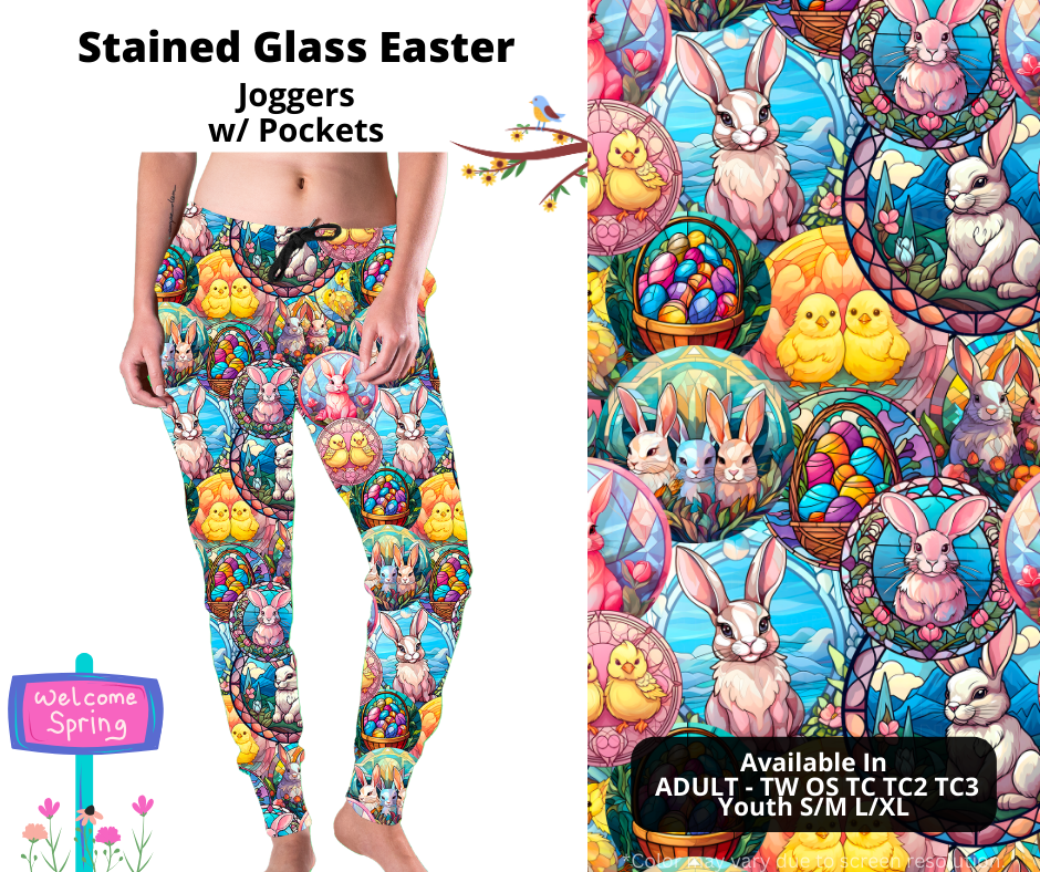 Preorder! Closes 1/27. ETA April. Stained Glass Easter Joggers