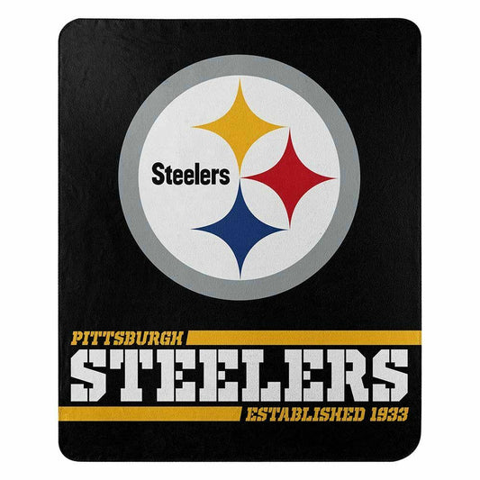 Pittsburgh Steelers NFL Split Wide Fleece Blanket 50" x 60"