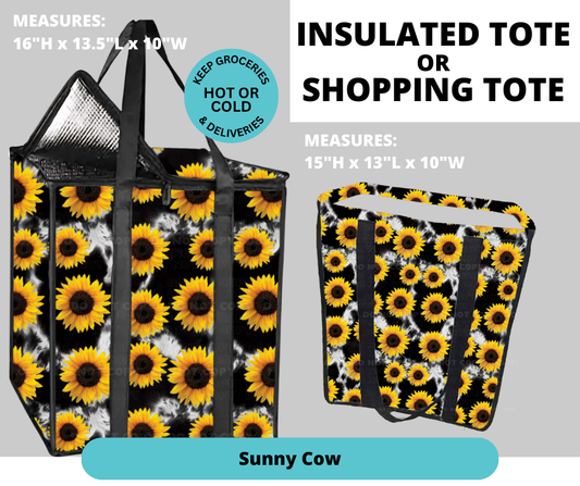 Preorder! Closes 2/26. ETA May. Sunny Cow Shopping & Insulated Tote