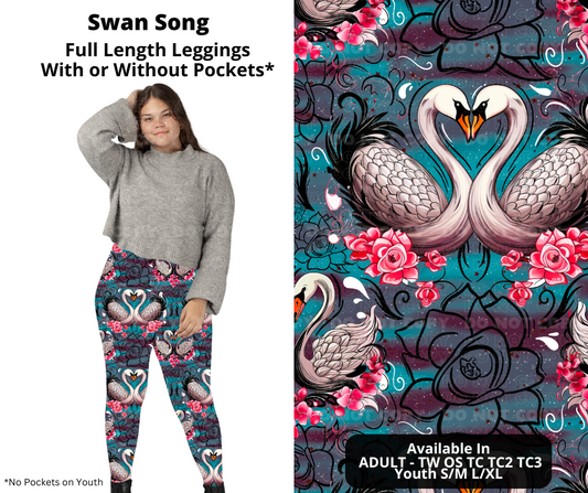 Preorder! Closes 11/28. ETA Feb. Swan Song Full Length Leggings w/wo Pockets