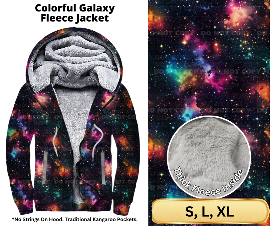 Colorful Galaxy Fleece Jackets