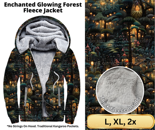 Enchanted Glowing Forest Fleece Jackets