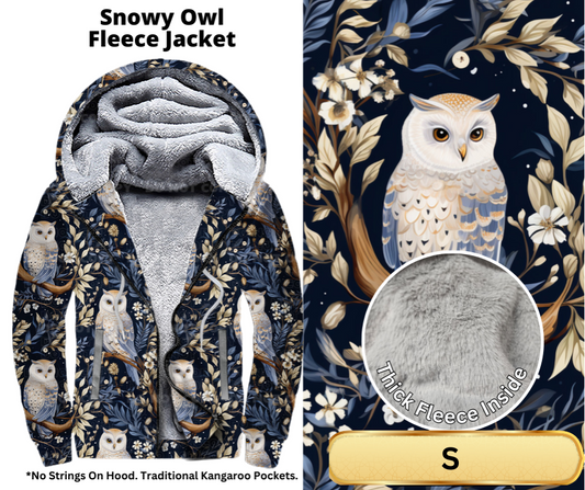 Snowy Owl Fleece Jackets