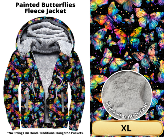 Painted Butterflies Fleece Jackets