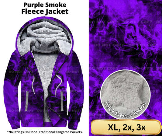 Purple Smoke Fleece Jackets