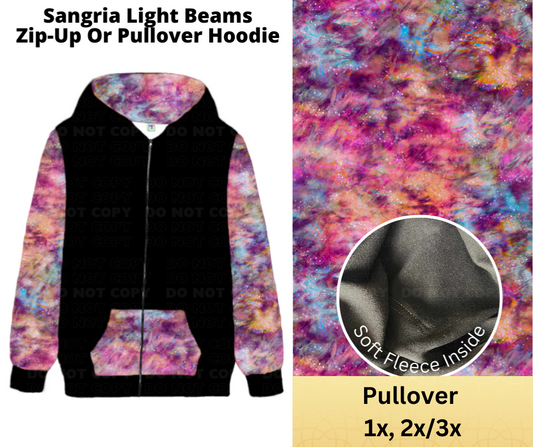 Sangria Light Beams Pullover Hoodie