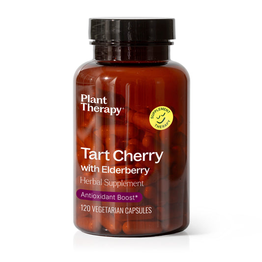 Tart Cherry with Elderberry Herbal Supplement - 120 Capsules