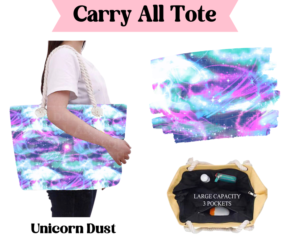 Preorder! Closes 3/31. ETA June. Unicorn Dust Carry All Tote