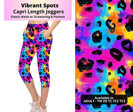 Preorder! Closes 4/2. ETA July. Vibrant Spots Jogger Capri