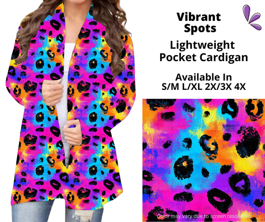 Preorder! Closes 3/5. ETA June. Vibrant Spots Pocket Cardigan