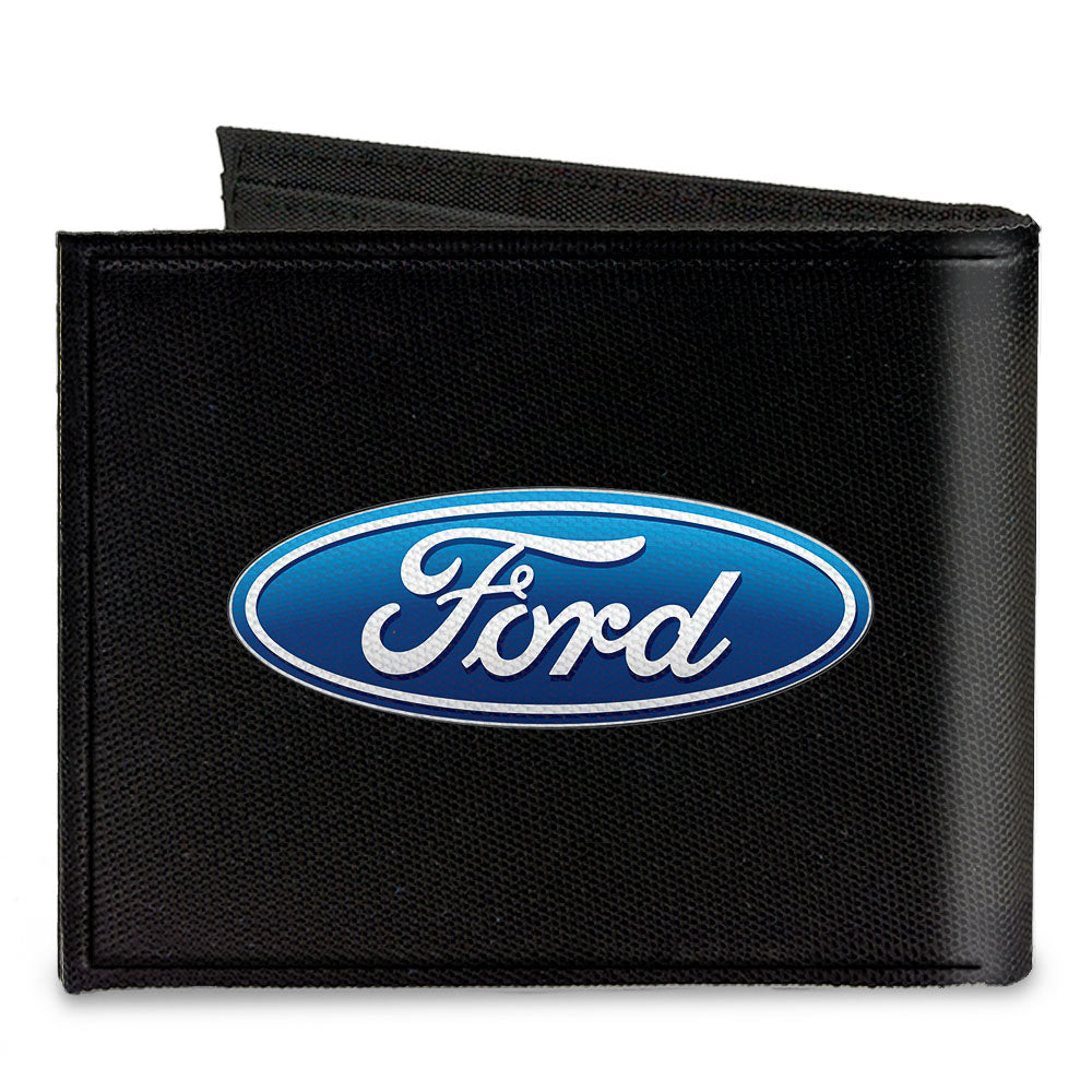 Canvas Bi-Fold Wallet - Ford Oval Logo CENTERED